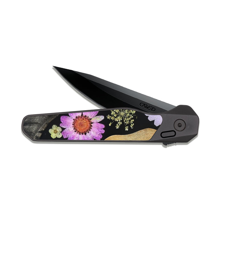 EDC Dark Slate Wood Pocket Knife - Jace (Bloom, 821414)