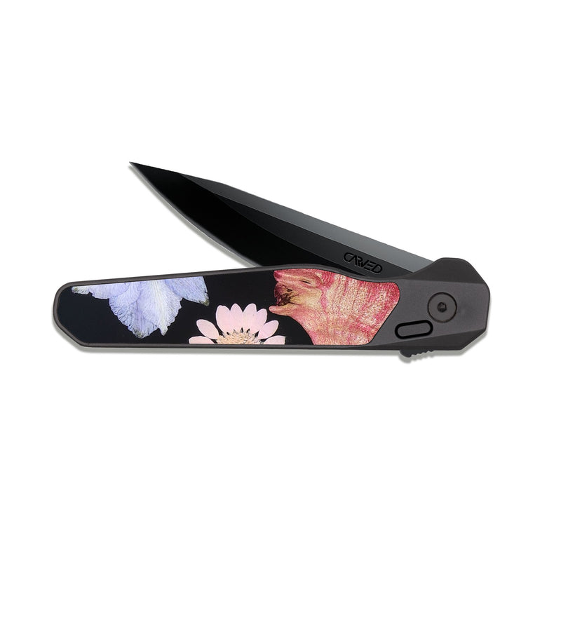 EDC Dark Slate Wood Pocket Knife - Sue (Bloom, 821421)