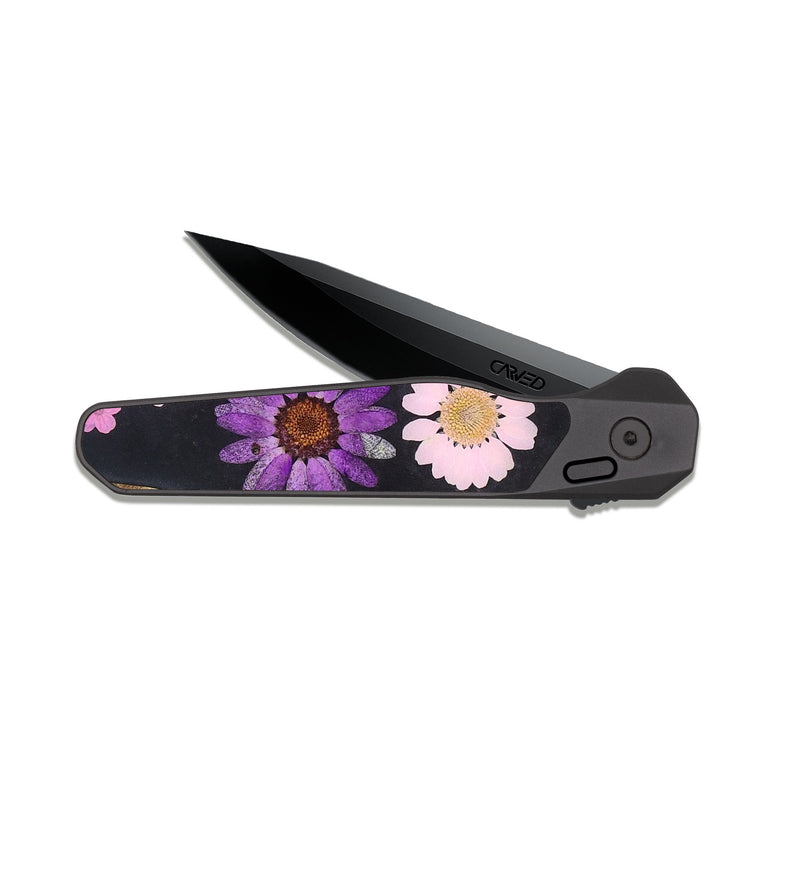 EDC Dark Slate Wood Pocket Knife - Barbara (Bloom, 821430)