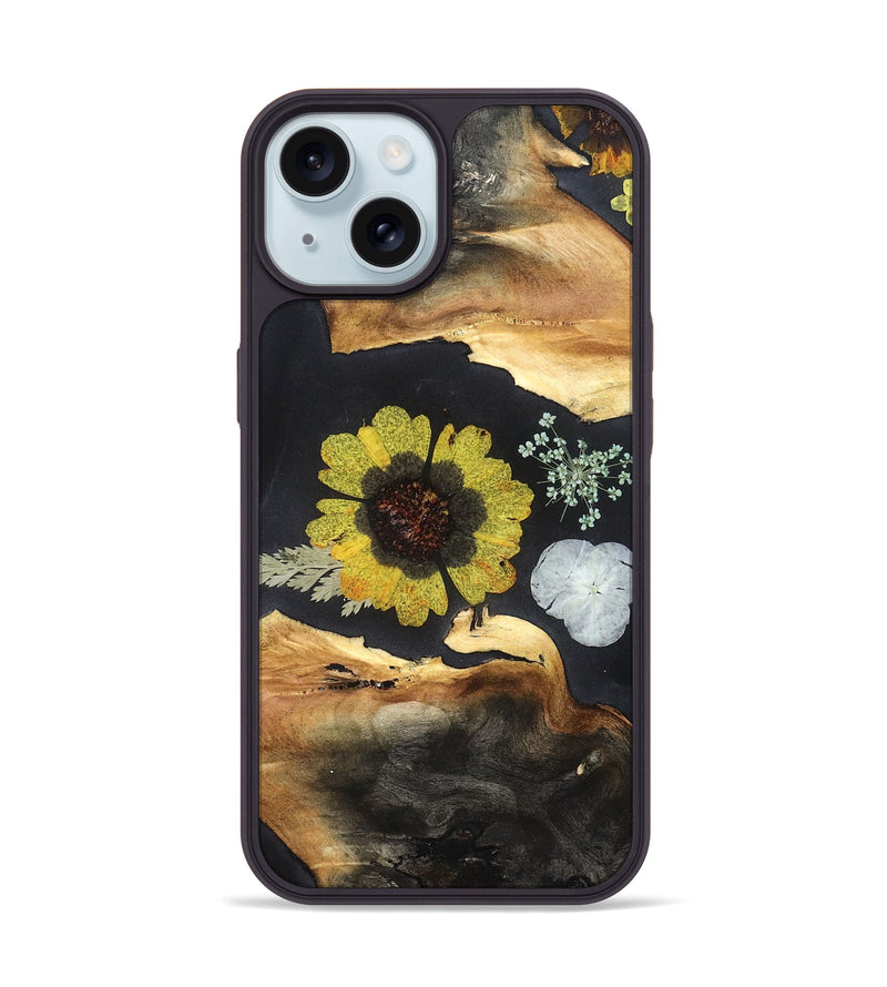 iPhone 15 Wood Phone Case - Darwin (Bloom, 821433)