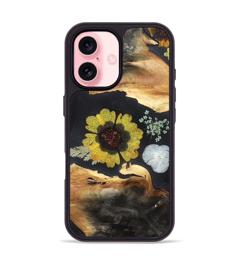 iPhone 16 Wood Phone Case - Darwin (Bloom, 821433)