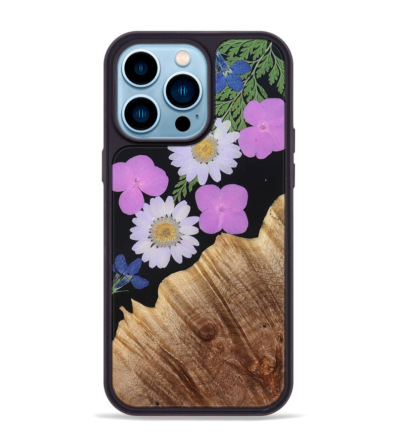 iPhone 14 Pro Max Wood Phone Case - Freda (Bloom, 821436)