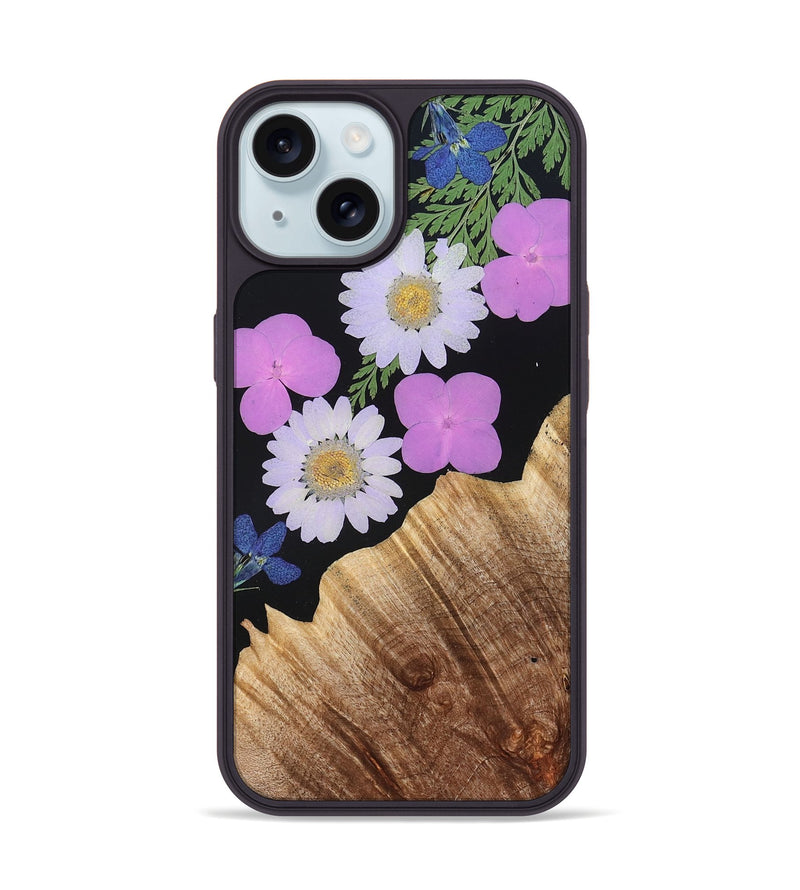 iPhone 15 Wood Phone Case - Freda (Bloom, 821436)