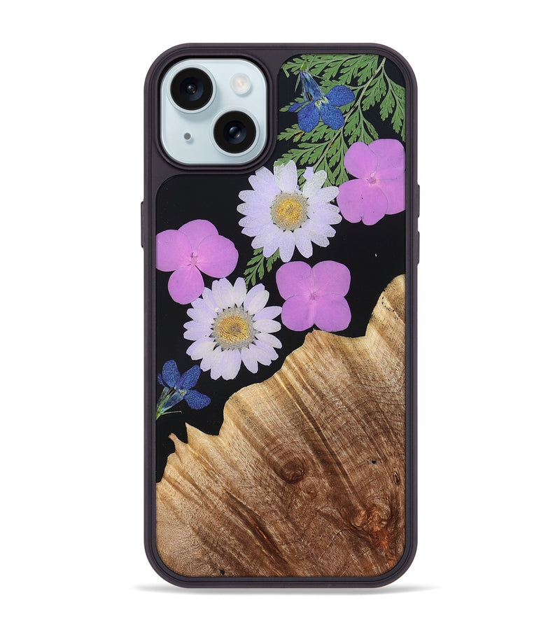 iPhone 15 Plus Wood Phone Case - Freda (Bloom, 821436)