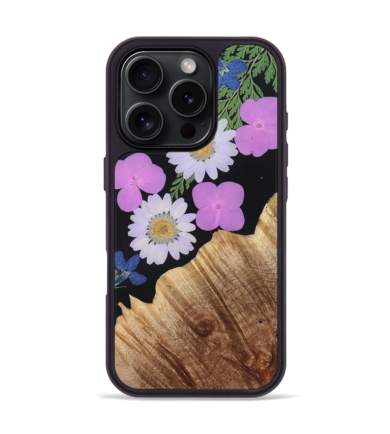 iPhone 16 Pro Wood Phone Case - Freda (Bloom, 821436)