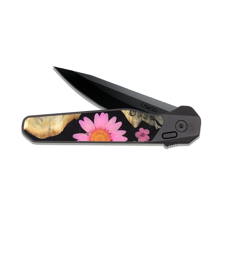 EDC Dark Slate Wood Pocket Knife - Carley (Bloom, 821443)