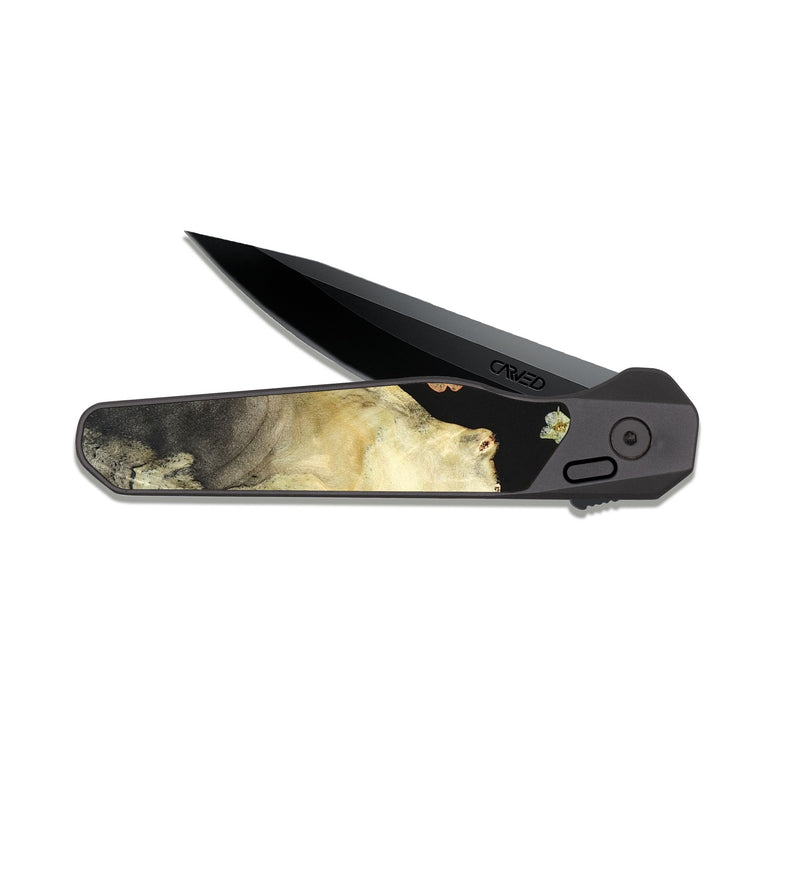 EDC Dark Slate Wood Pocket Knife - Yetta (Bloom, 821445)