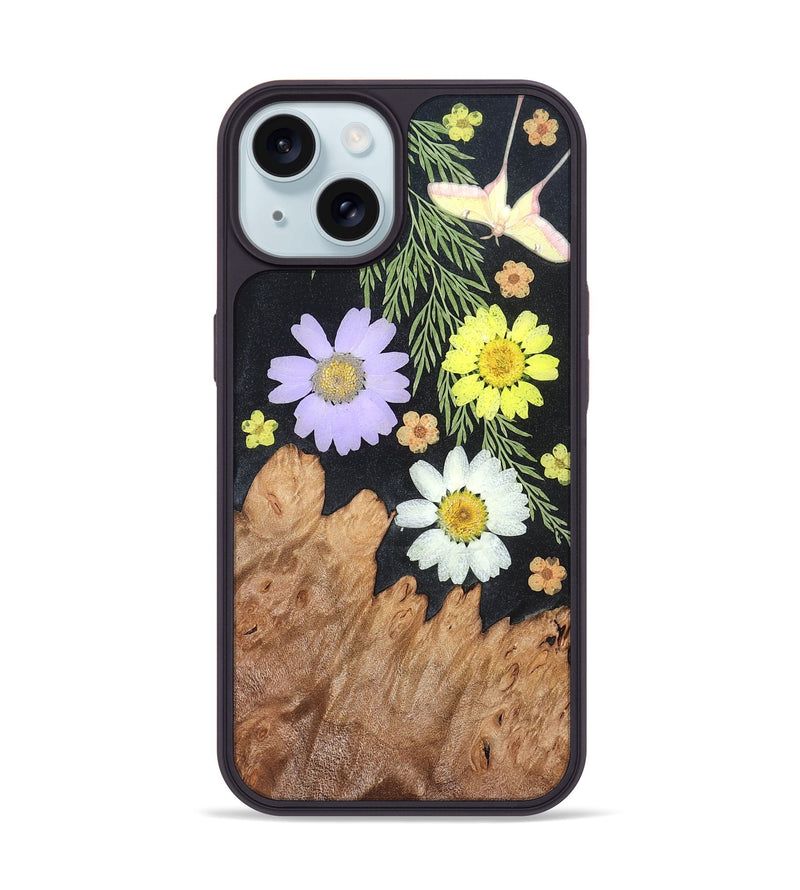 iPhone 15 Wood Phone Case - Gene (Bloom, 821460)