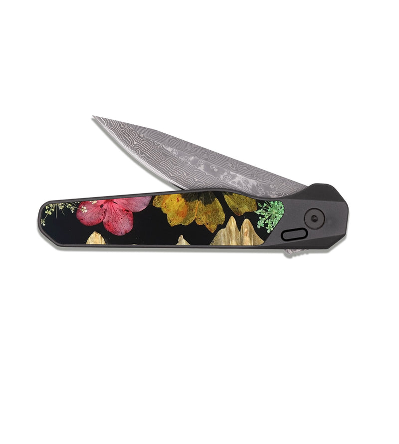 EDC Dark Damascus Wood Pocket Knife - Jalyn (Bloom, 821481)