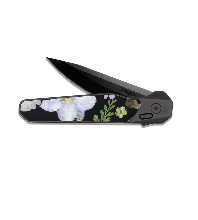 EDC Dark Slate Wood Pocket Knife - Jaimie (Bloom, 821482)