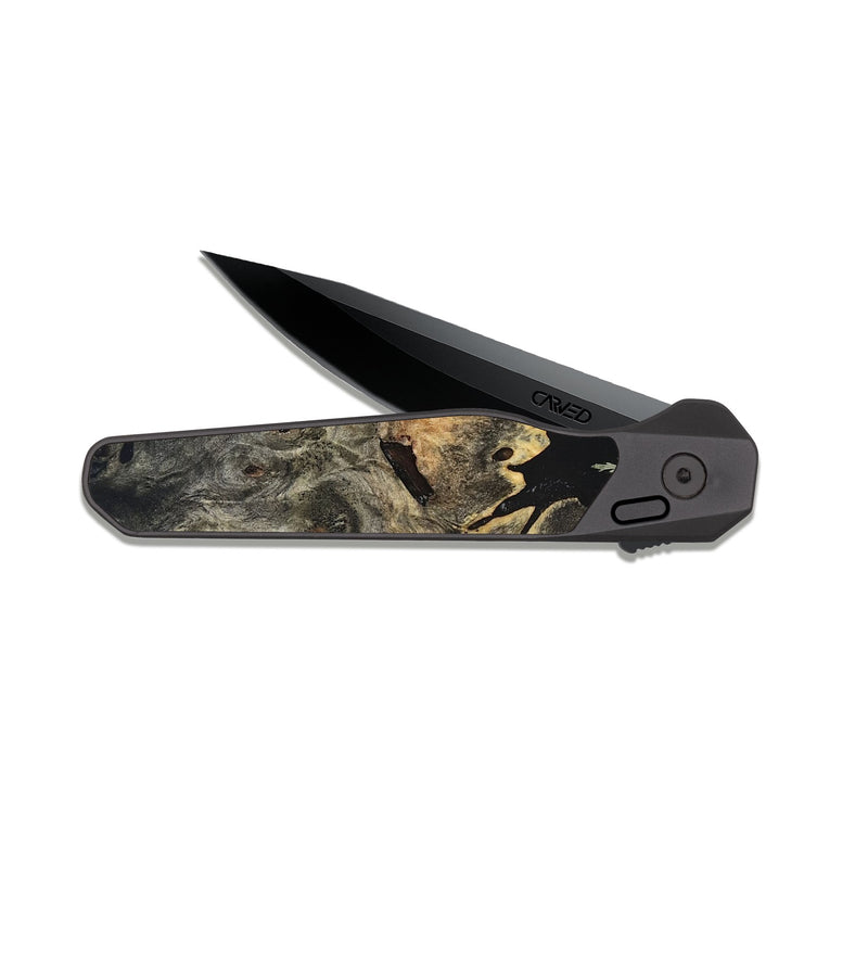 EDC Dark Slate Wood Pocket Knife - Miriam (Bloom, 821485)