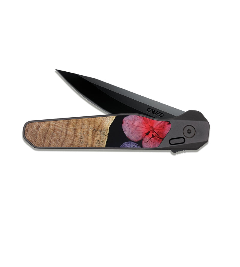 EDC Dark Slate Wood Pocket Knife - Carrie (Bloom, 821491)