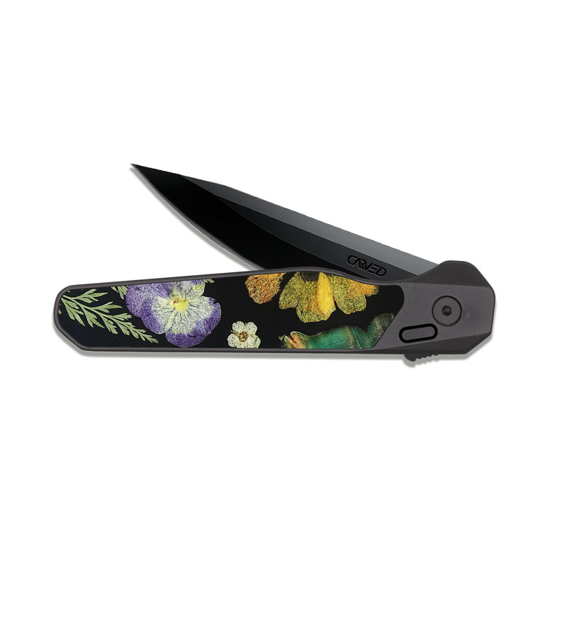 EDC Dark Slate Wood Pocket Knife - Verla (Bloom, 821494)