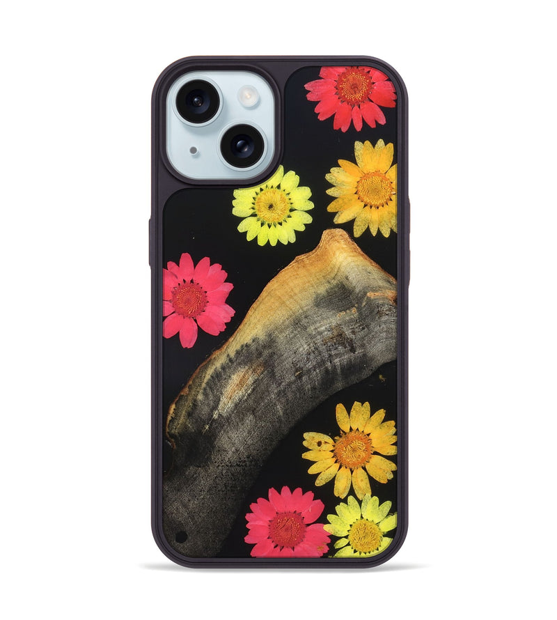 iPhone 15 Wood Phone Case - Amya (Bloom, 821498)