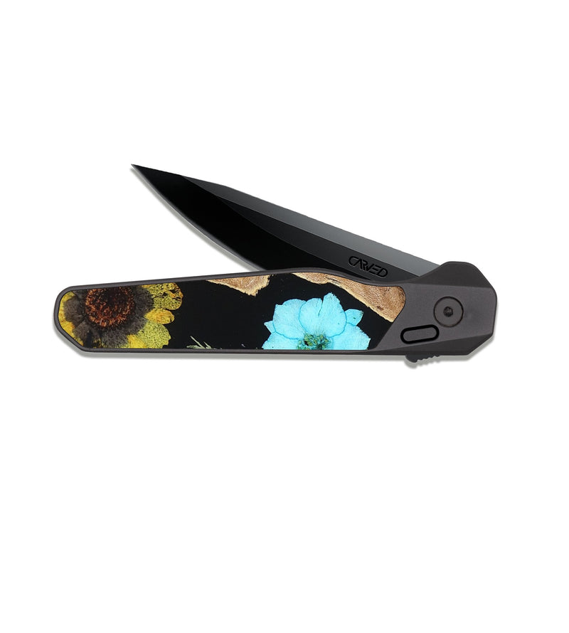 EDC Dark Slate Wood Pocket Knife - Quinten (Bloom, 821499)