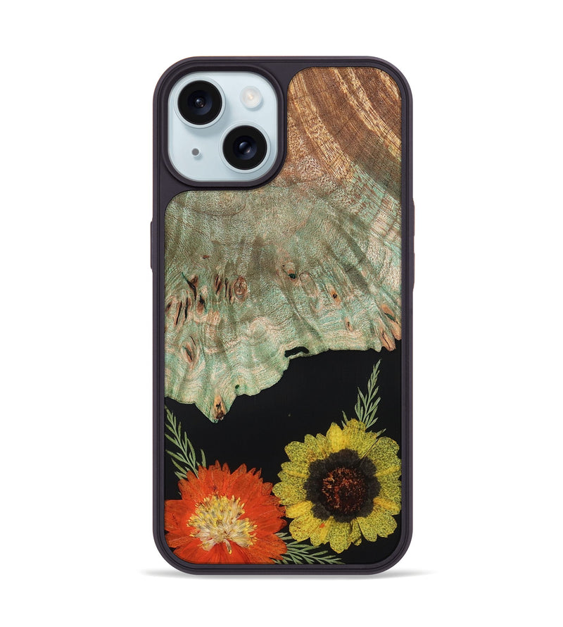 iPhone 15 Wood Phone Case - Alonza (Bloom, 821500)
