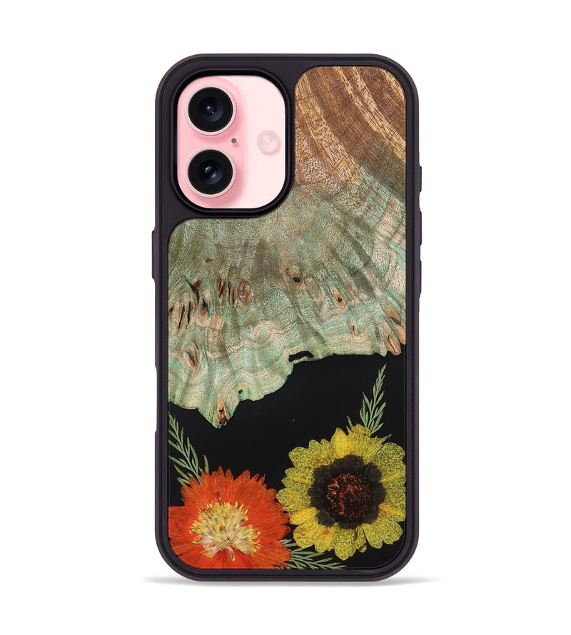 iPhone 16 Wood Phone Case - Alonza (Bloom, 821500)