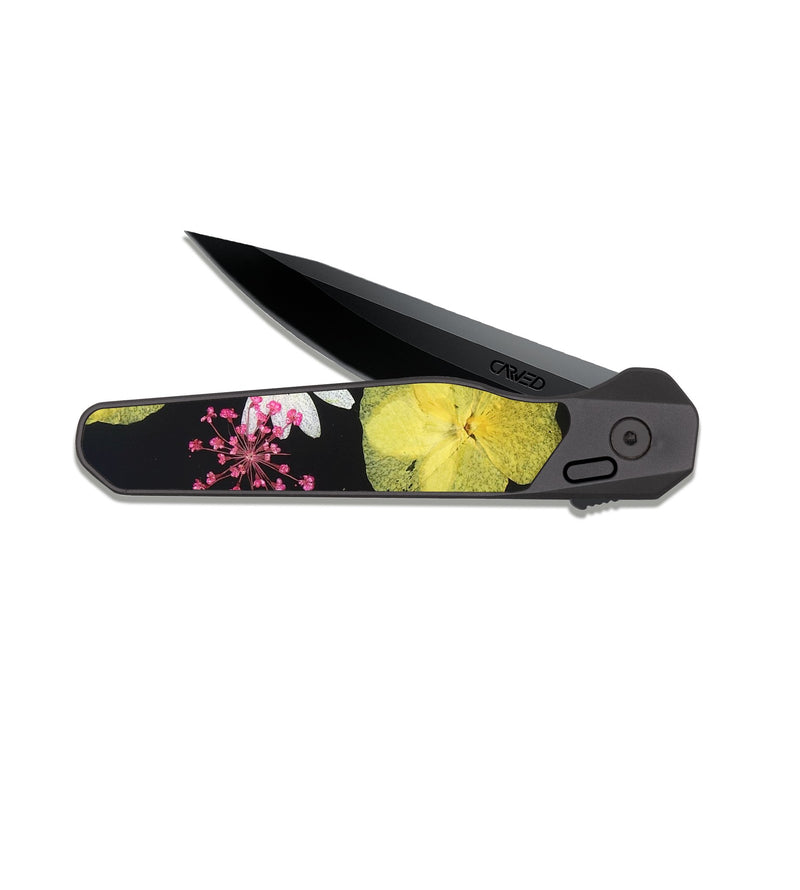 EDC Dark Slate Wood Pocket Knife - Ivory (Bloom, 821503)