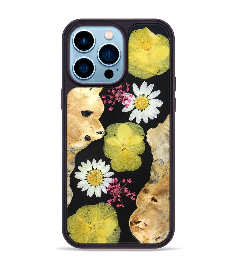 iPhone 14 Pro Max Wood Phone Case - Ivory (Bloom, 821503)