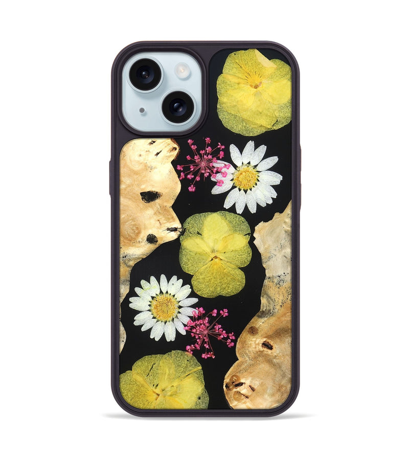 iPhone 15 Wood Phone Case - Ivory (Bloom, 821503)