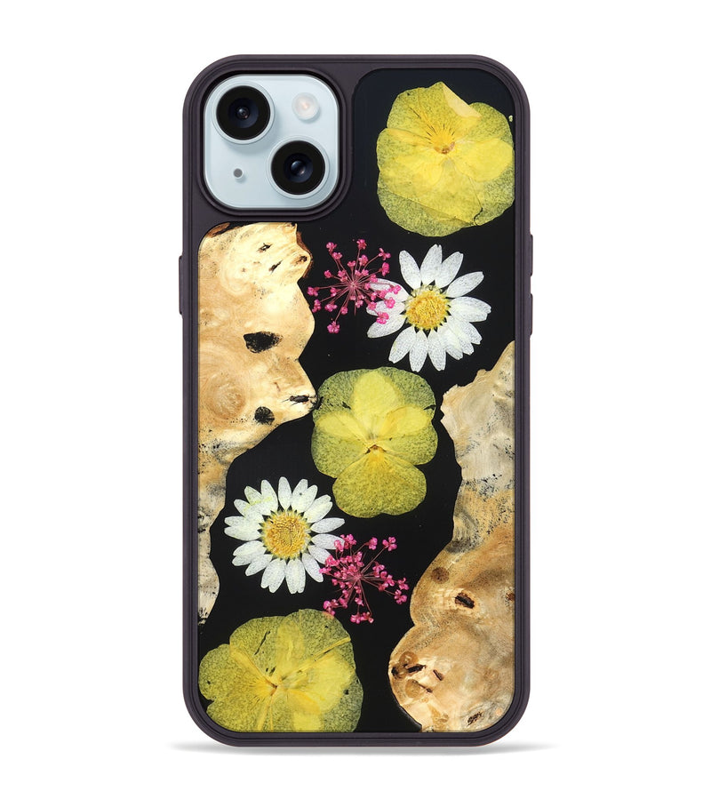 iPhone 15 Plus Wood Phone Case - Ivory (Bloom, 821503)