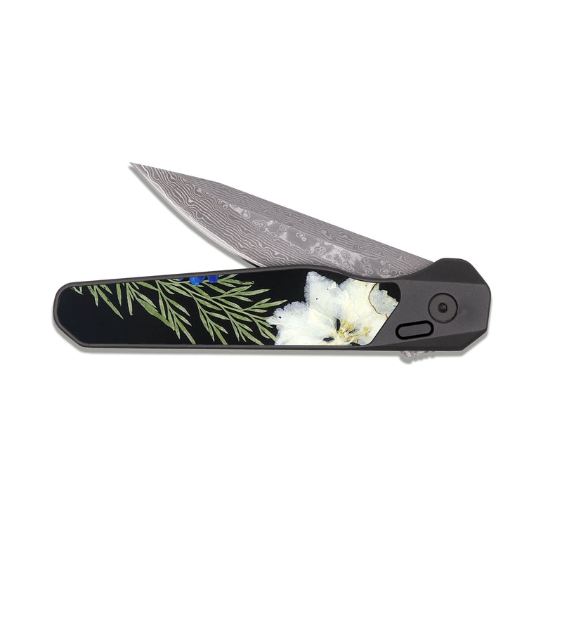 EDC Dark Damascus Wood Pocket Knife - Gay (Bloom, 821520)