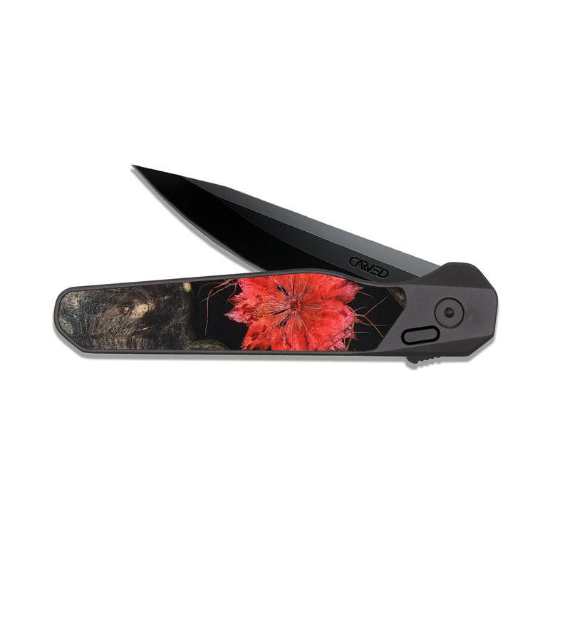 EDC Dark Slate Wood Pocket Knife - Rivka (Bloom, 821523)