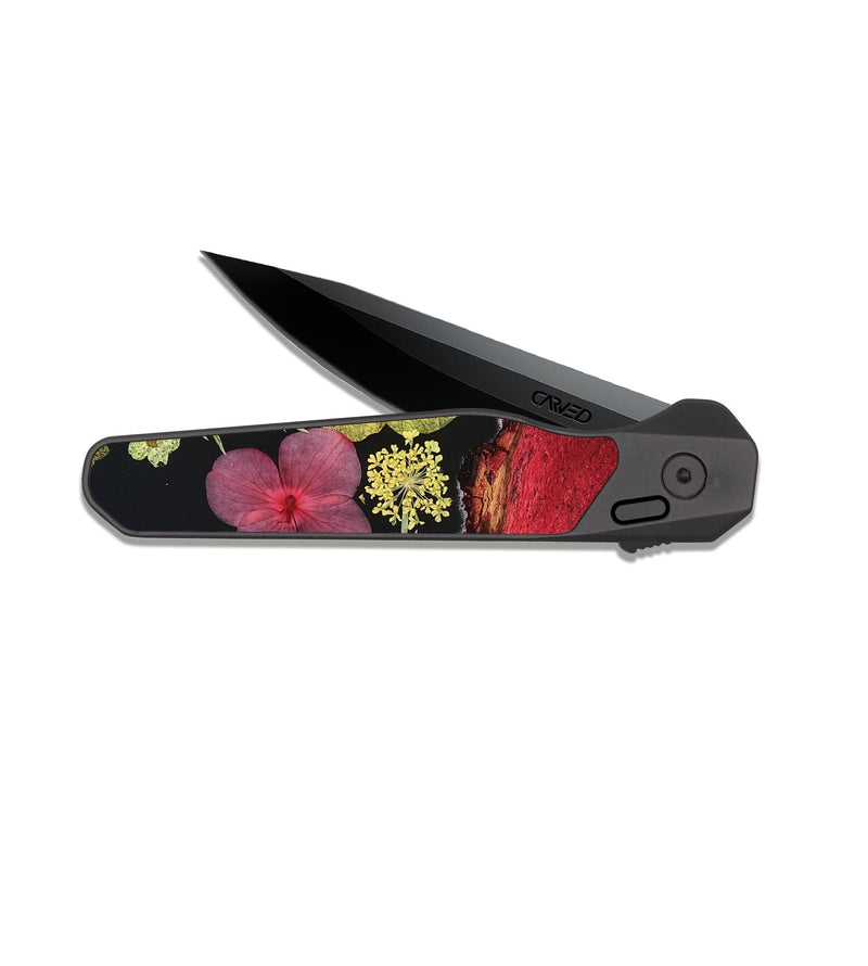 EDC Dark Slate Wood Pocket Knife - Denis (Bloom, 821527)
