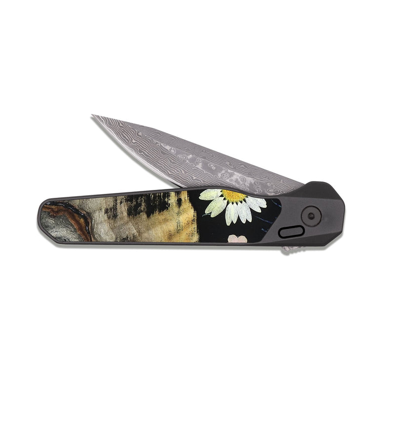 EDC Dark Damascus Wood Pocket Knife - Brycen (Bloom, 821529)