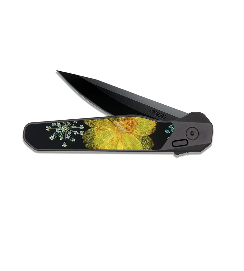 EDC Dark Slate ResinArt Pocket Knife - Cali (Bloom, 821533)