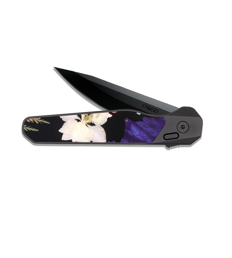 EDC Dark Slate Wood Pocket Knife - Essie (Bloom, 821538)