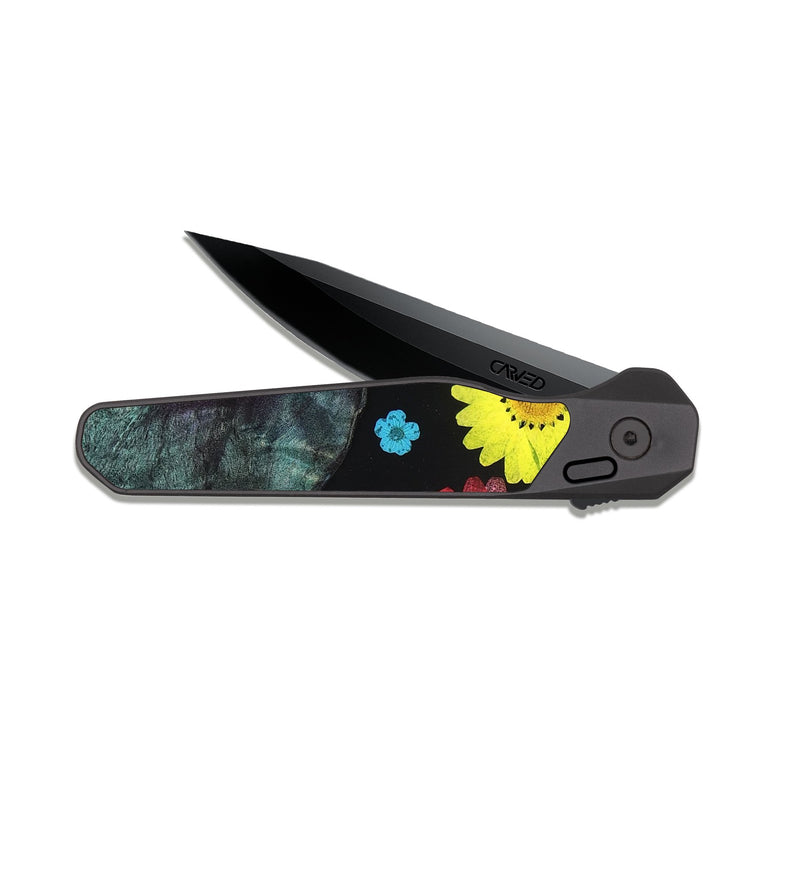 EDC Dark Slate Wood Pocket Knife - Wilbur (Bloom, 821547)