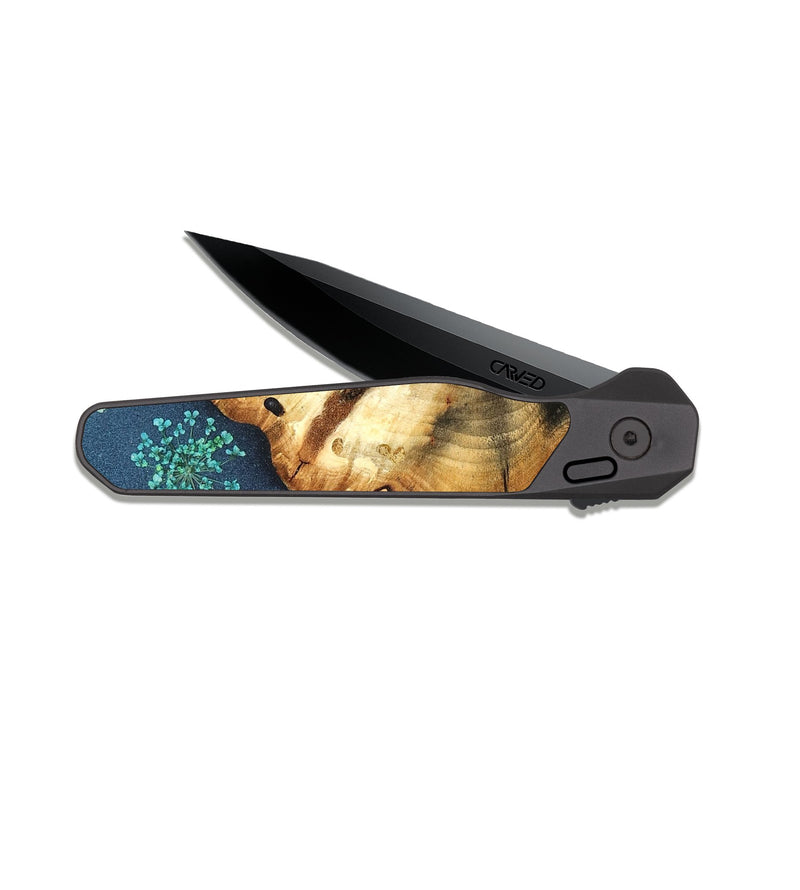 EDC Dark Slate Wood Pocket Knife - Elle (Bloom, 821550)