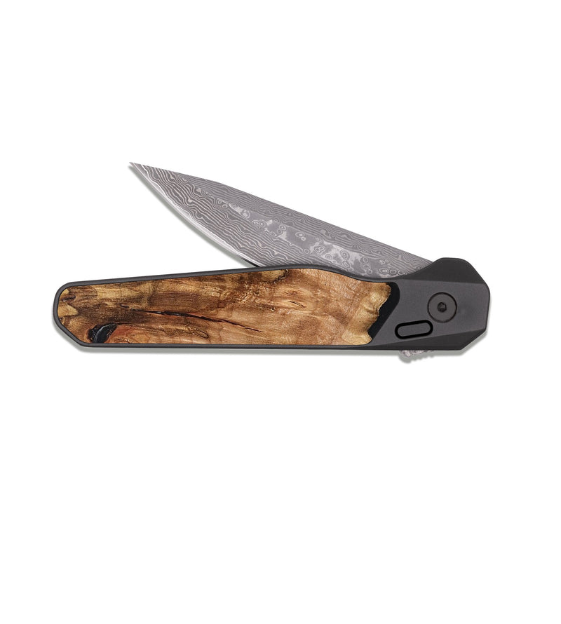 EDC Dark Damascus Wood Pocket Knife - Amos (Bloom, 821560)