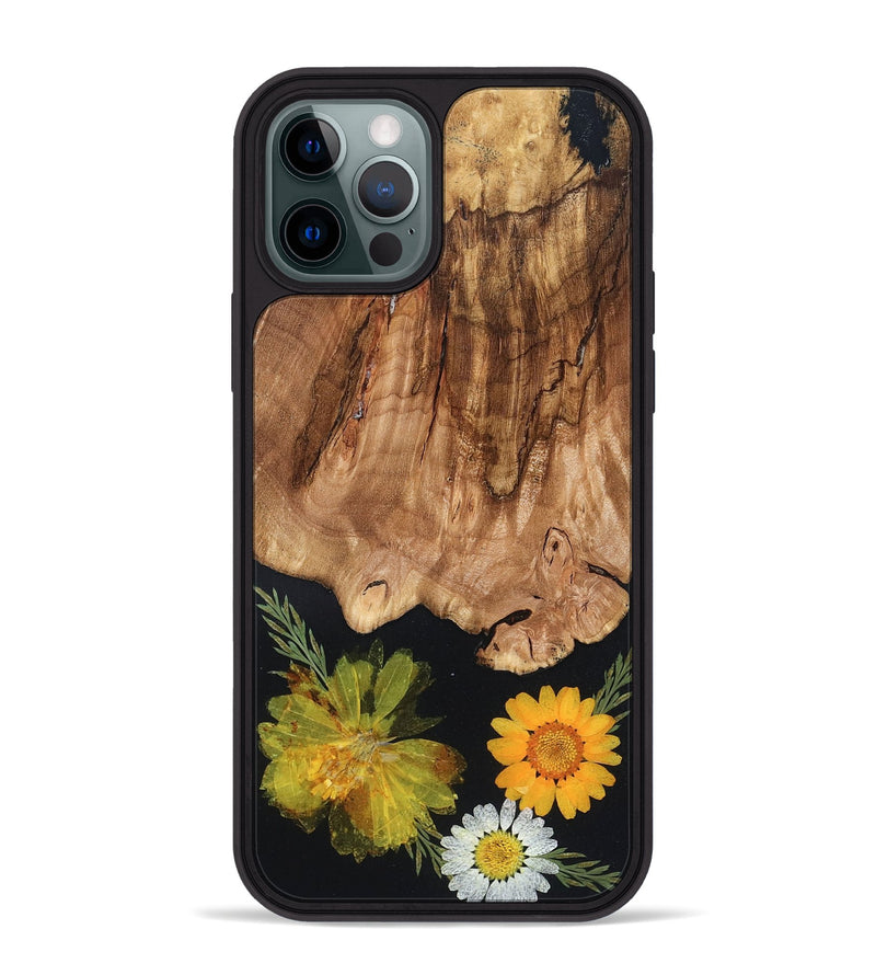iPhone 12 Pro Max Wood Phone Case - Amos (Bloom, 821560)