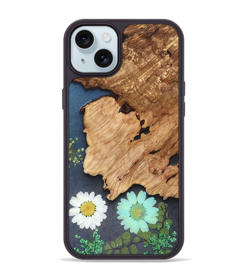iPhone 15 Plus Wood Phone Case - Cristal (Bloom, 821562)