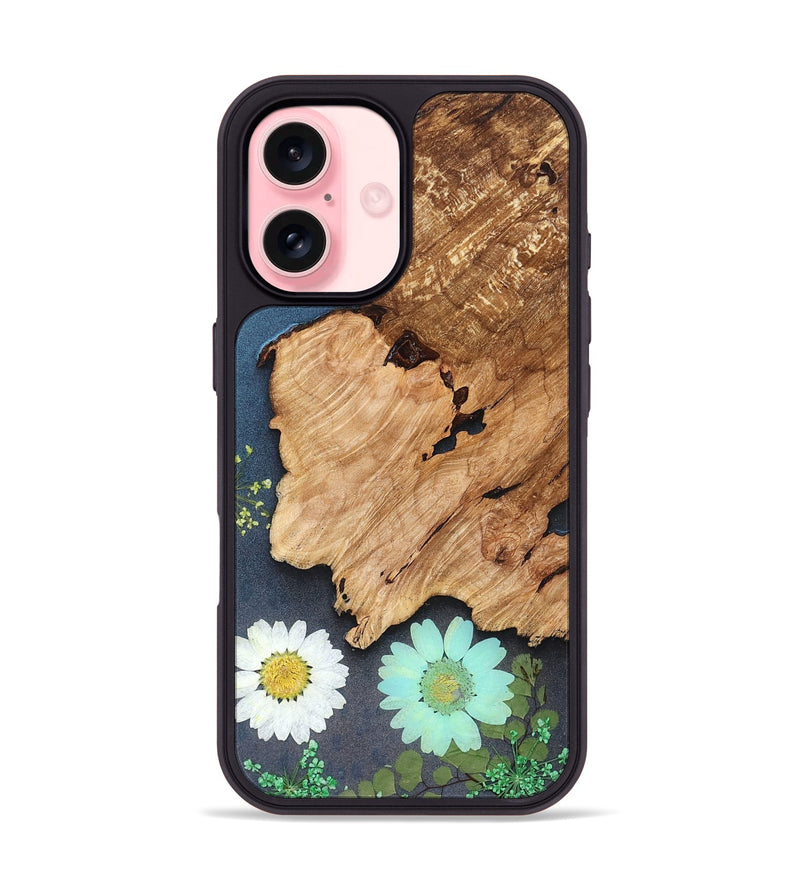 iPhone 16 Wood Phone Case - Cristal (Bloom, 821562)