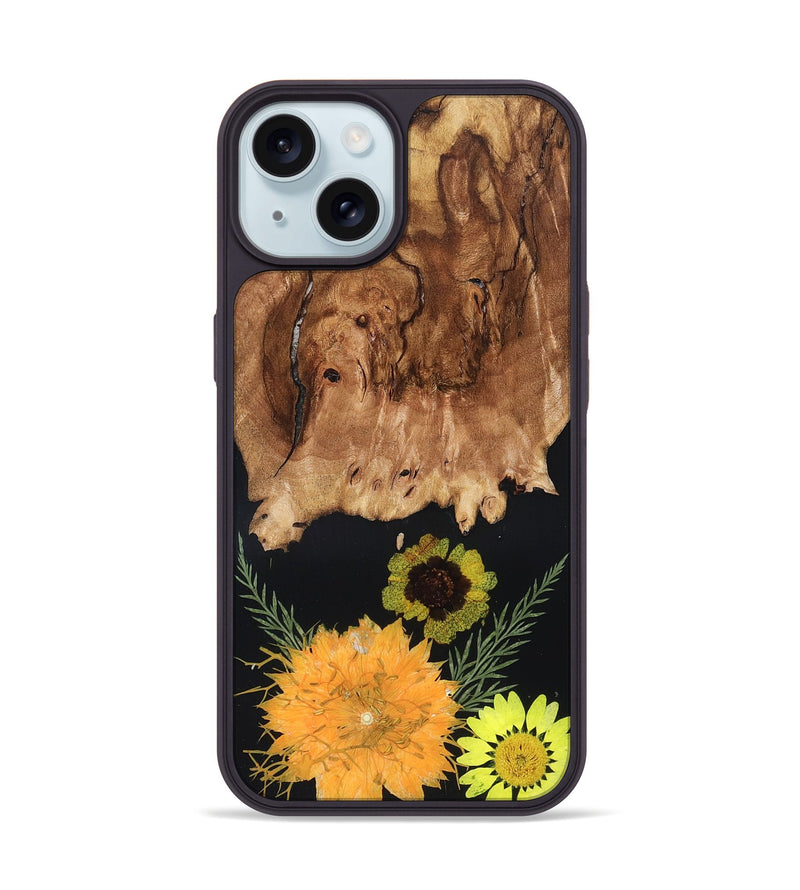 iPhone 15 Wood Phone Case - Mittie (Bloom, 821567)