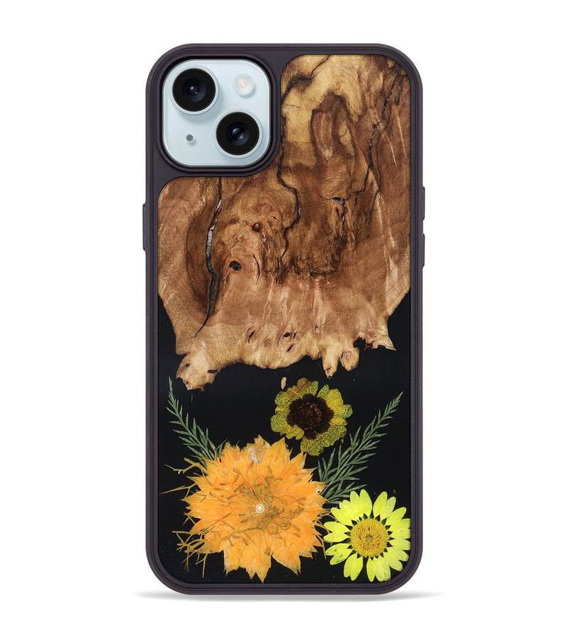 iPhone 15 Plus Wood Phone Case - Mittie (Bloom, 821567)