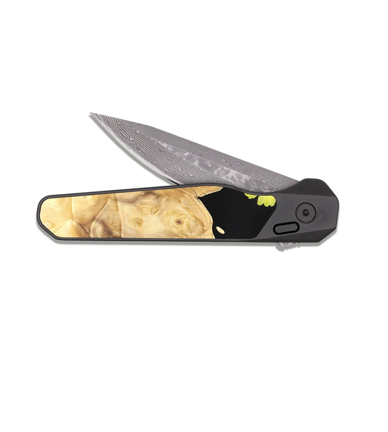 EDC Dark Damascus Wood Pocket Knife - Tawanna (Bloom, 821568)