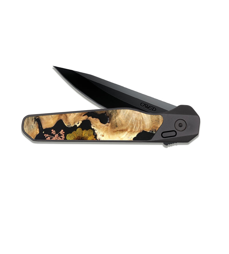 EDC Dark Slate Wood Pocket Knife - Debora (Bloom, 821571)