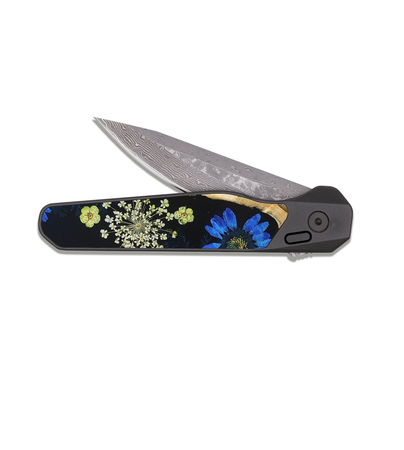 EDC Dark Damascus Wood Pocket Knife - Tammi (Bloom, 821573)