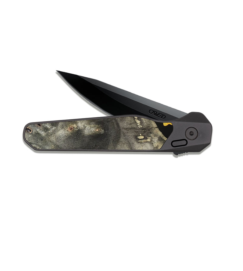 EDC Dark Slate Wood Pocket Knife - Latifah (Bloom, 821575)