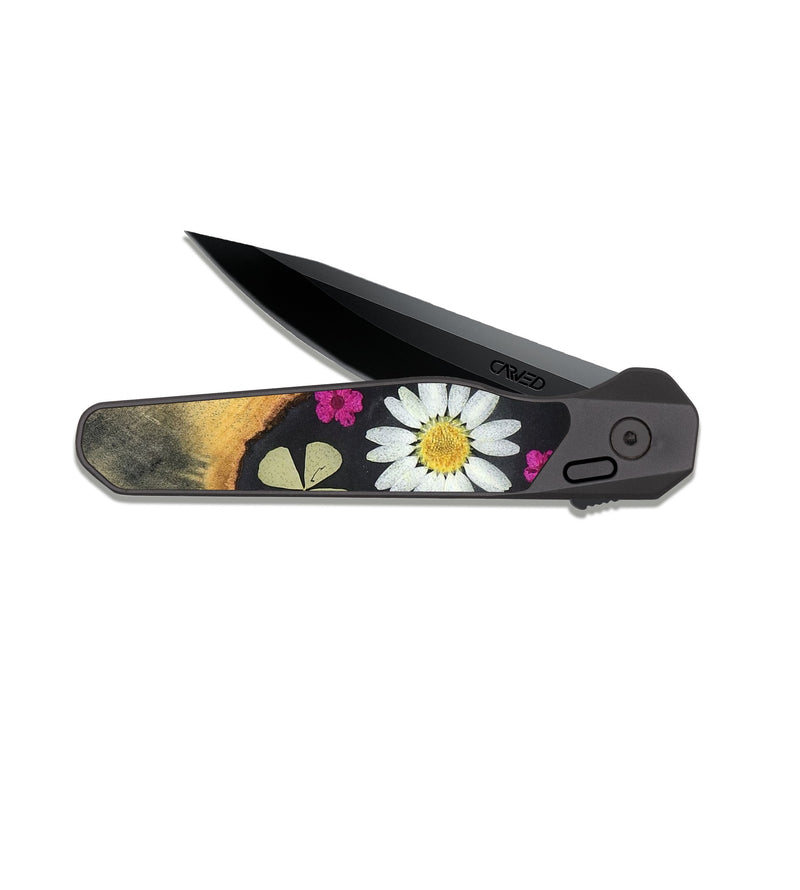 EDC Dark Slate Wood Pocket Knife - Aydin (Bloom, 821585)