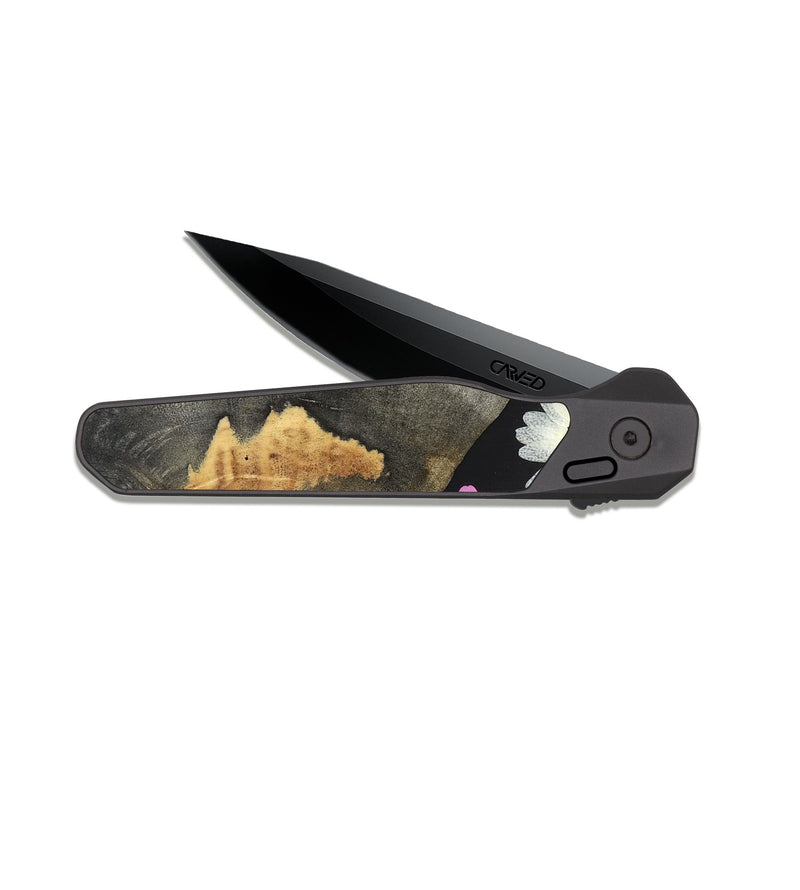 EDC Dark Slate Wood Pocket Knife - Azari (Bloom, 821586)