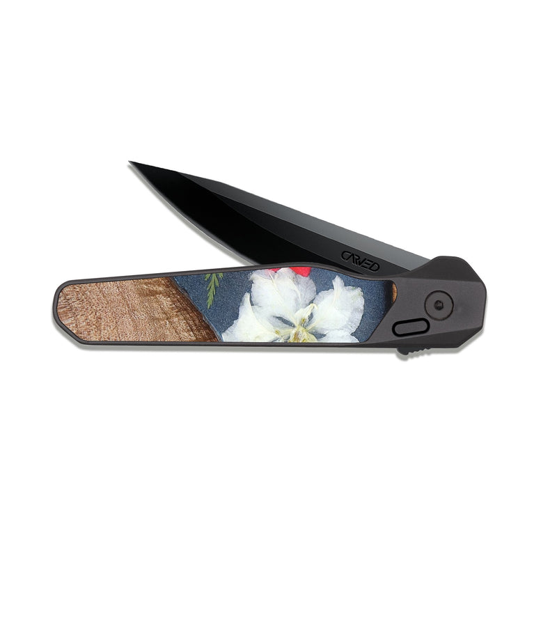 EDC Dark Slate Wood Pocket Knife - Aleena (Bloom, 821600)