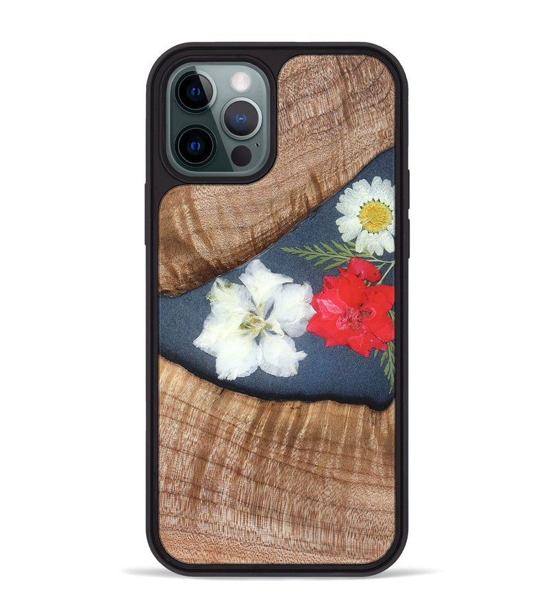 iPhone 12 Pro Max Wood Phone Case - Aleena (Bloom, 821600)