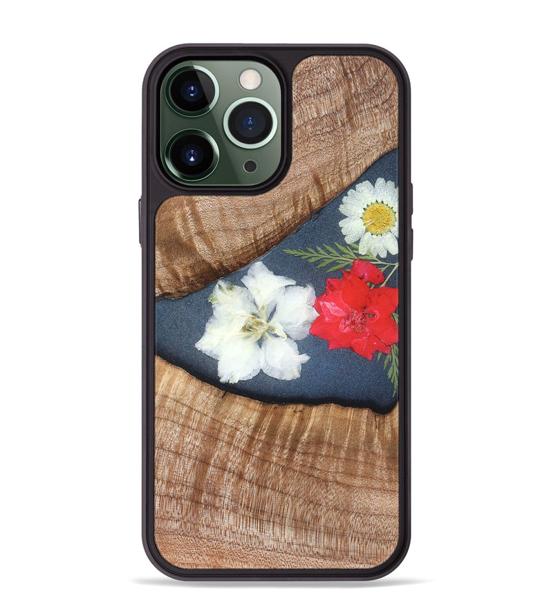 iPhone 13 Pro Max Wood Phone Case - Aleena (Bloom, 821600)