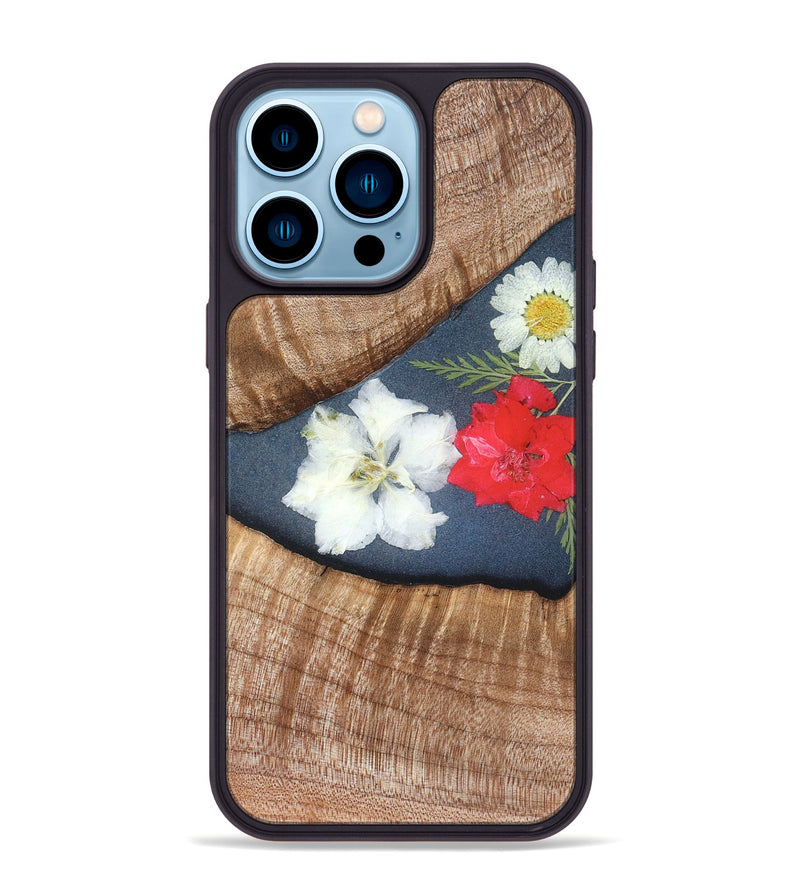 iPhone 14 Pro Max Wood Phone Case - Aleena (Bloom, 821600)
