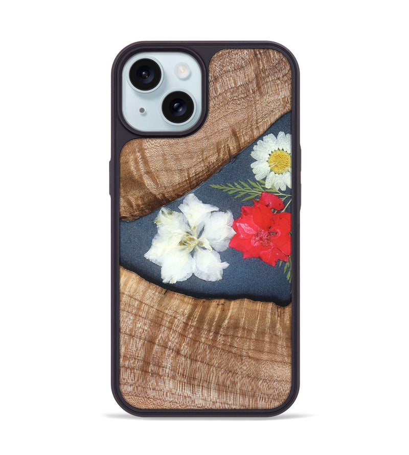 iPhone 15 Wood Phone Case - Aleena (Bloom, 821600)
